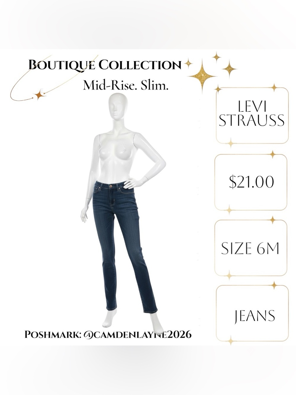 Levi's Dark Blue Skinny Jeans - Picture 5 of 12